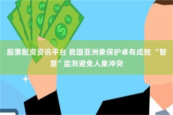 股票配资资讯平台 我国亚洲象保护卓有成效 “智慧”监测避免人象冲突