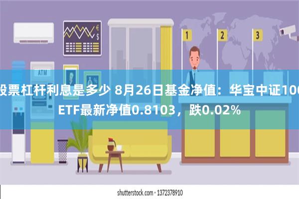 股票杠杆利息是多少 8月26日基金净值：华宝中证100ETF最新净值0.8103，跌0.02%