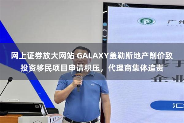 网上证劵放大网站 GALAXY盖勒斯地产削价致投资移民项目申请积压，代理商集体追责